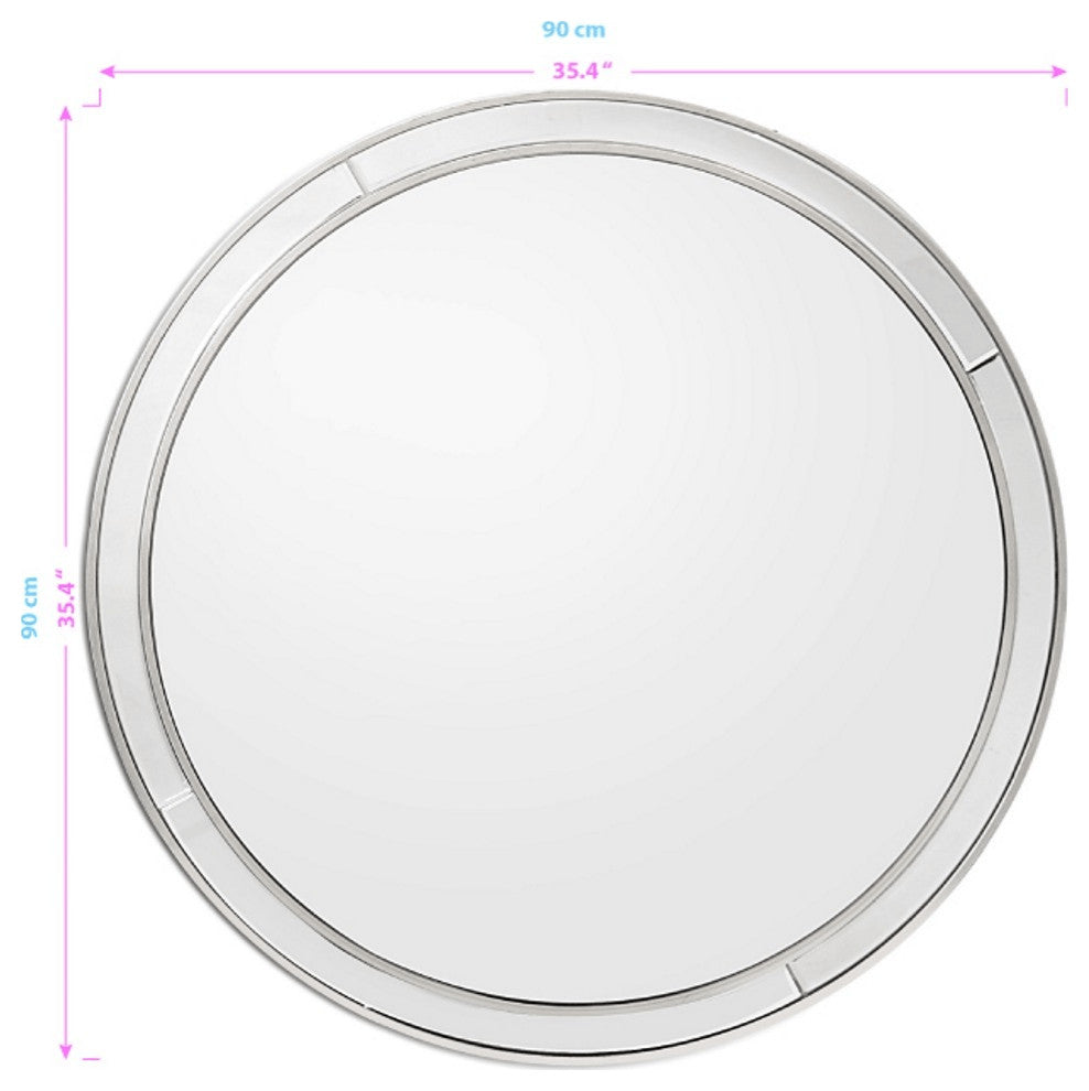 Simply Lined Silver Mirror