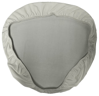 LA Linen Spandex Chiavari Chair Cushion Cover, Light Gray, Set of 4