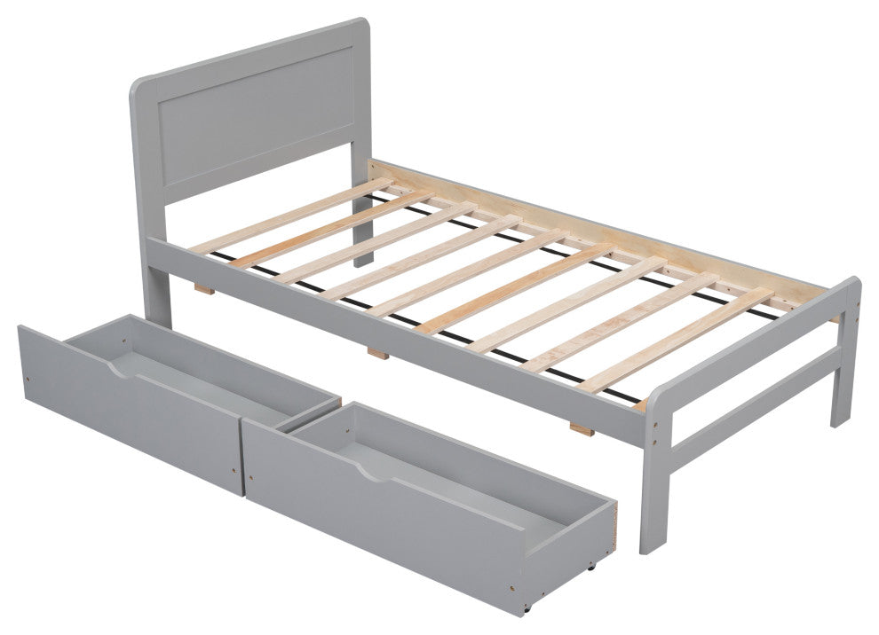Gewnee Modern Design Twin Size Platform Bed Frame