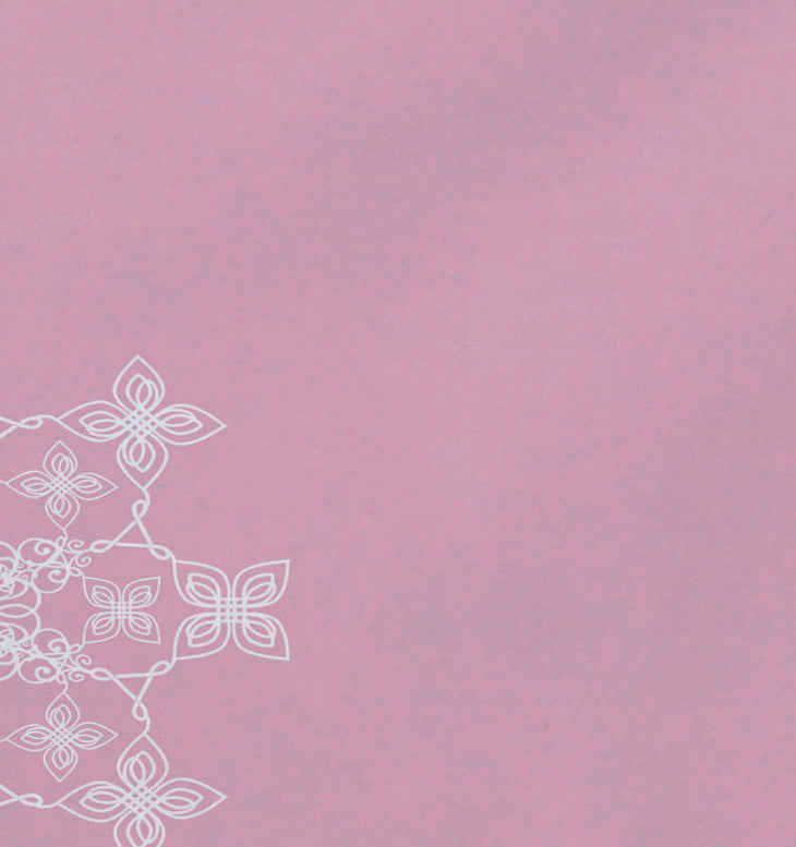 Decorative Holiday Placemat, Set of 4 Geometric, Light Pink