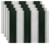 18"x14" Striate Stripe, Stripe Print Placemat, Green, Set of 4