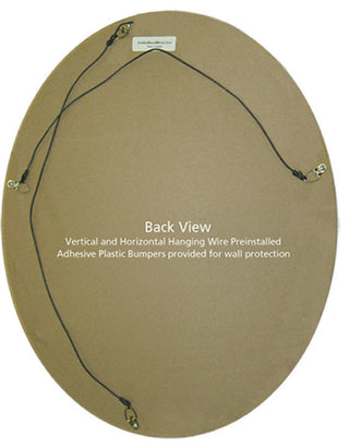 Boulevard Framed Oval Mirror in Matte Black, 31"x43"
