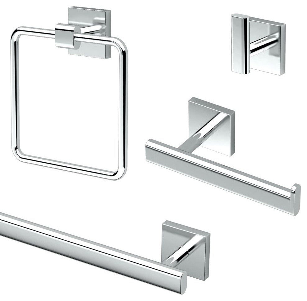 Gatco Elevate 4-Piece Bathroom Accessory Kit, Chrome