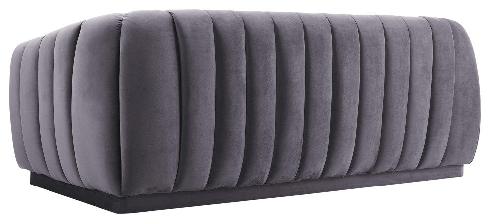 TOV Furniture Arno Grey Velvet Sofa