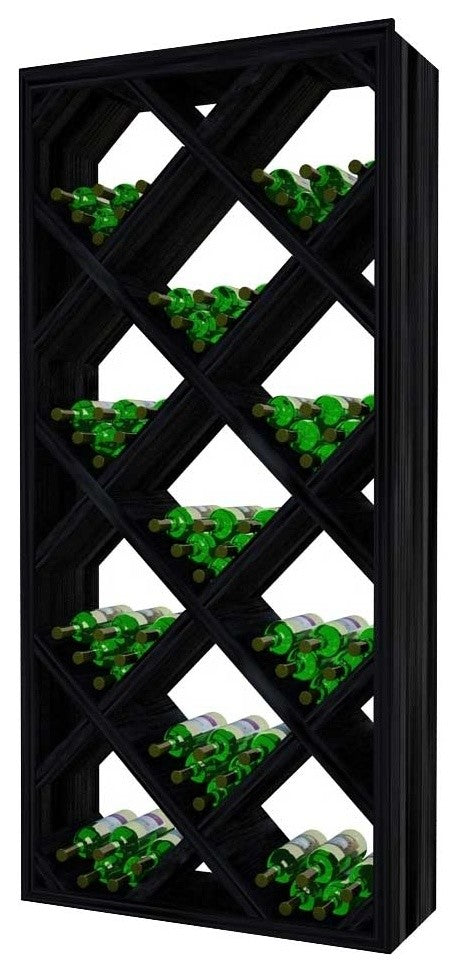 Tilly Wine Rack, Redwood and Black