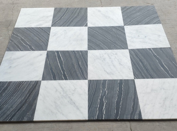 Silver Wave Black Forest Grey Antico Wood Vein Marble 12x12 Tile Honed,100sq.ft.