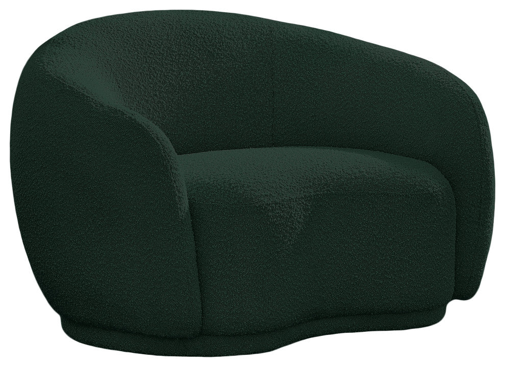 Hyde Boucle Fabric Upholstered, Green, Chair