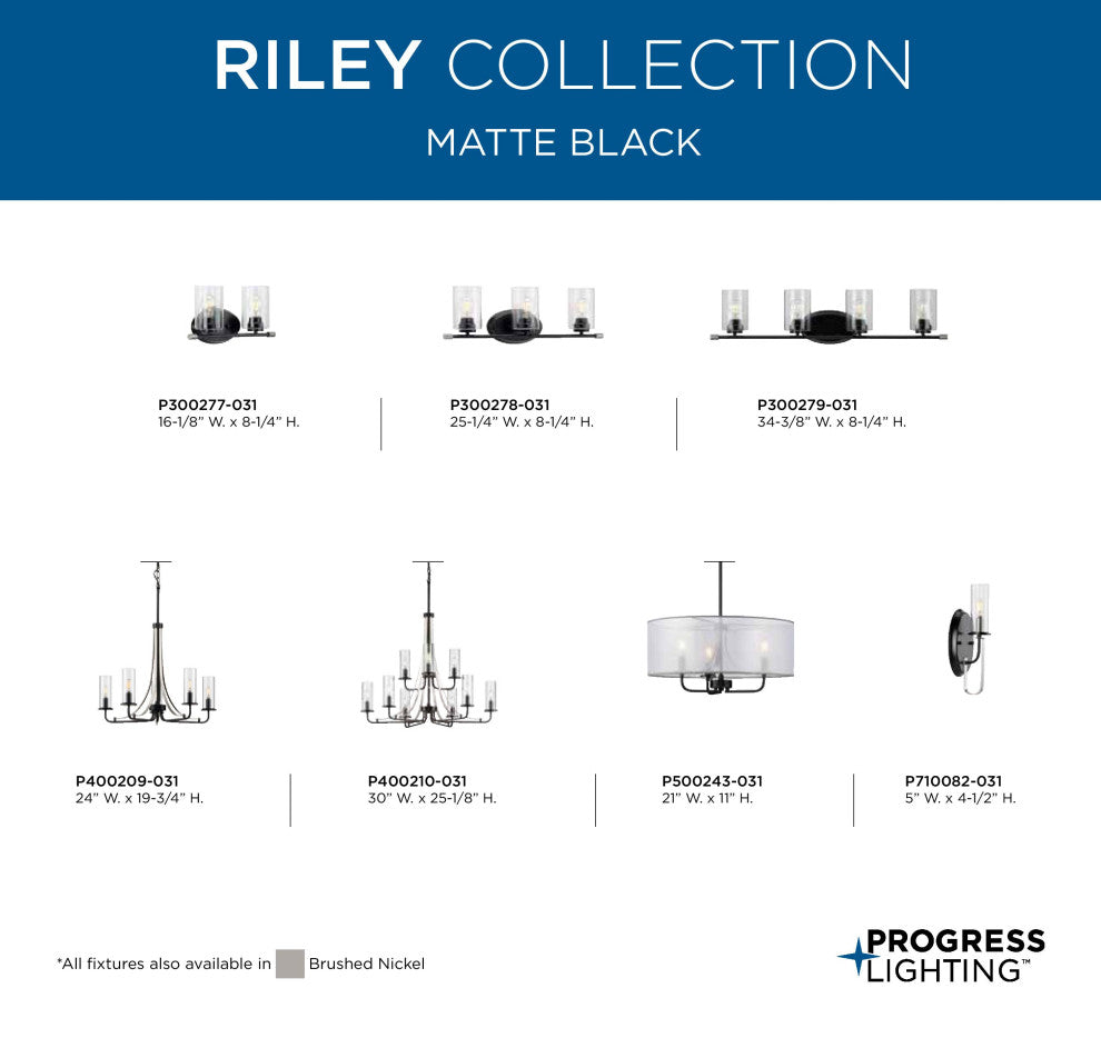 Riley Collection Black 4-Light Bath