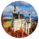 Neuschwanstein Castle With Red Foliage, Landscape Disc Artwork, 38"