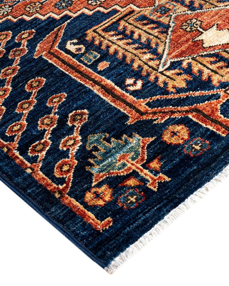 Serapi One-of-a-Kind Hand-Knotted Runner Rug Blue, 2' 8" x 11' 11"