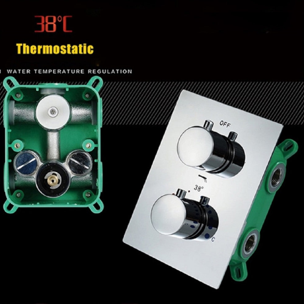 Maine Contemporary Remote LED Rainfall Thermostatic Recessed Ceiling Mount