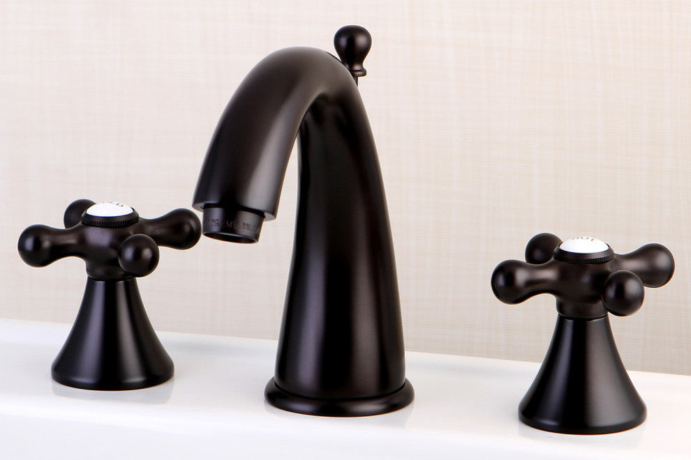 Kingston Brass Widespread Bathroom Faucet With Brass Pop-Up, Oil Rubbed Bronze