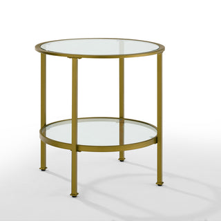 Aimee End Table, Soft Gold