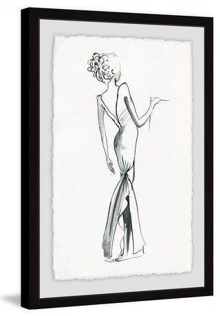 "Alluring Damsel" Framed Painting Print, 12"x18"