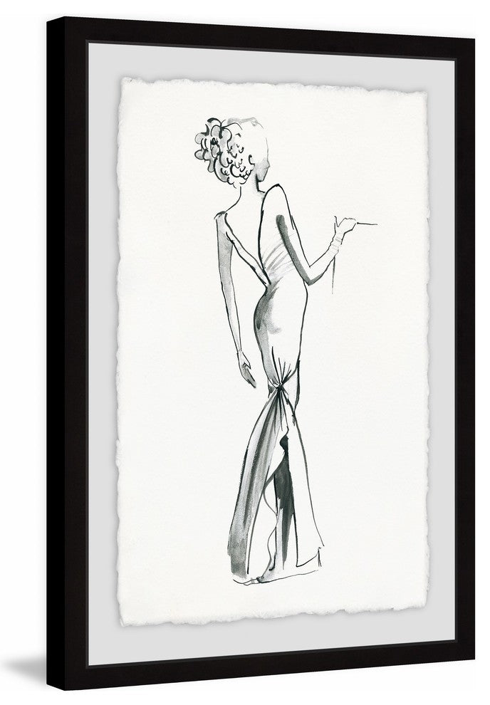"Alluring Damsel" Framed Painting Print, 12"x18"