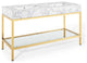 Kingsley 60" Gold Stainless Steel Bathroom Vanity Gold White