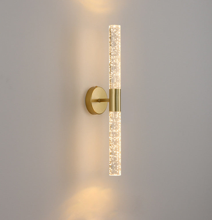 Modern Golden Wall Lamp in Minimalistic Style for Bedroom, Corridor, Gold, Warm Light