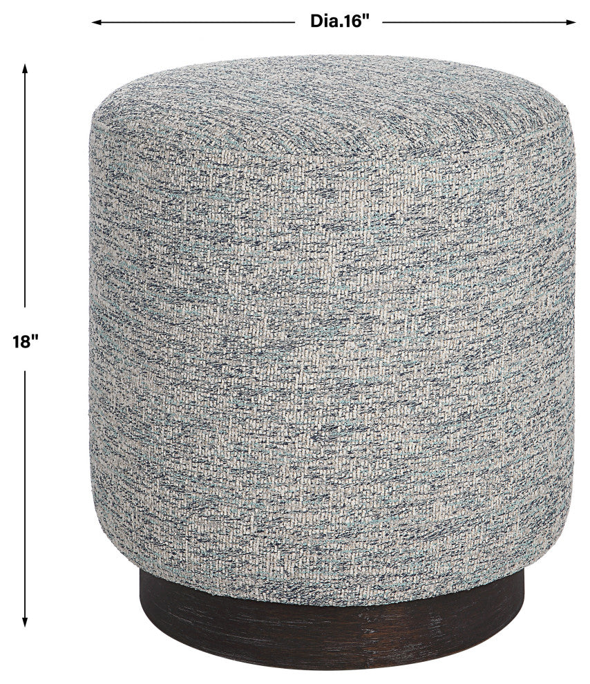 Uttermost Avila Tweed Round Ottoman