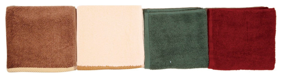 Wash Cloth, 12"x12", Turquoise, 4 Piece