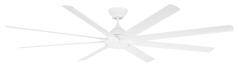 Hydra 96" Indoor/Outdoor 8-Blade Smart Ceiling Fan, Matte White, 2700K Light Kit