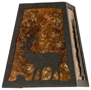8 Wide Lone Stag Wall Sconce