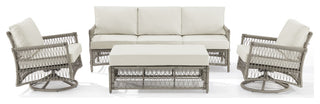 Thatcher 4Pc Wicker Outdoor Sofa And Swivel Rocker Set