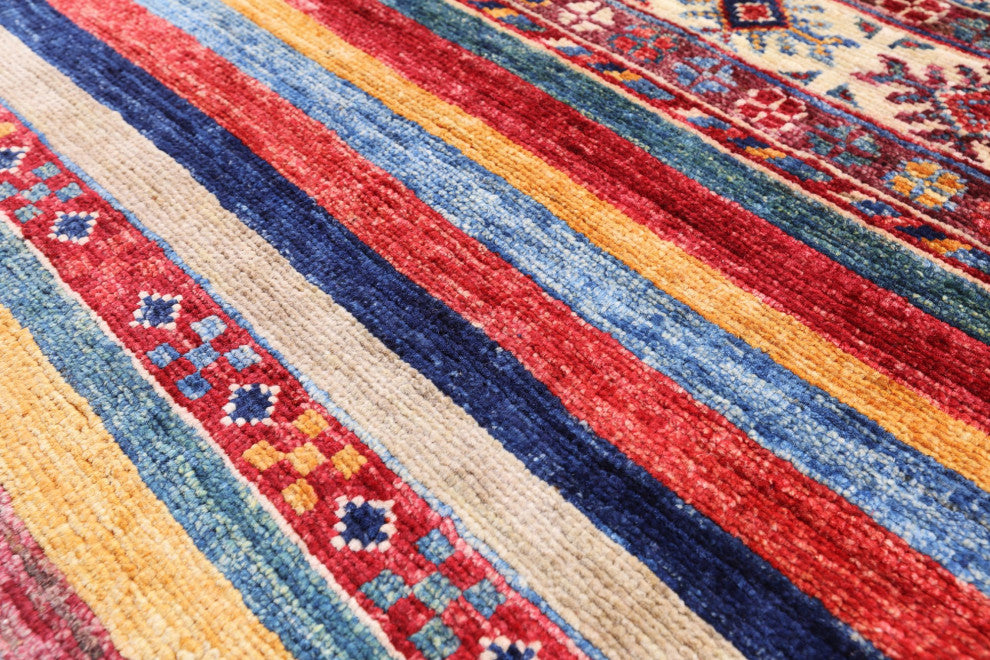 Tribal Khorjin Hand Knotted Wool Rug 3' 3" X 4' 9" Q8040