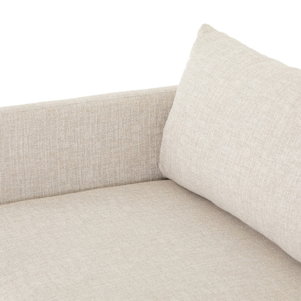 Wickham Sofa Bed, 86.5" Alameda Snow, Ebony, Ronan Linen, Queen