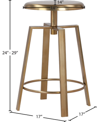 Lang Iron Adjustable Bar/Counter Stool, Gold