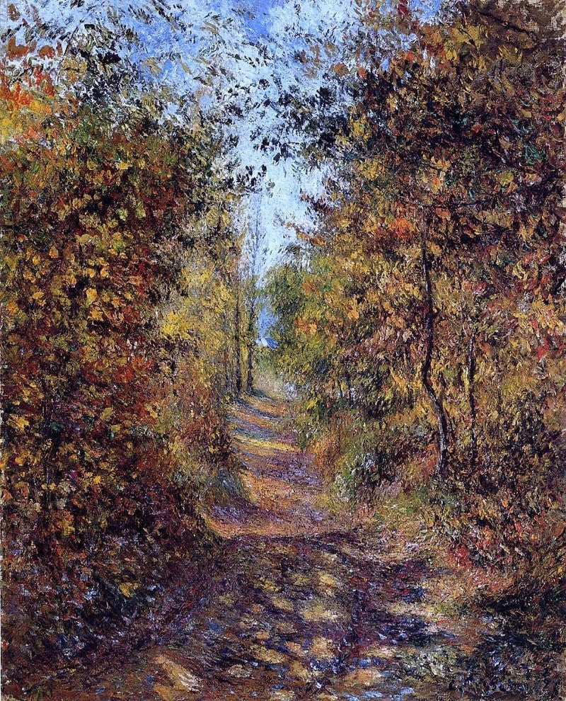 Camille Pissarro Path in the Woods Pontoise, 20"x25" Wall Decal