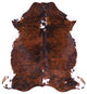 6' 7" X 6' 2" Brindle Natural Cowhide Rug C2192