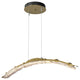 Glissade Large LED Pendant Modern Brass Clear Glass Standard