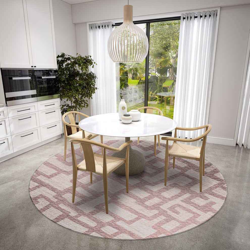 Indoor/Outdoor Sedona SN4 Taupe Machine Washable 10' x 10' Round Rug