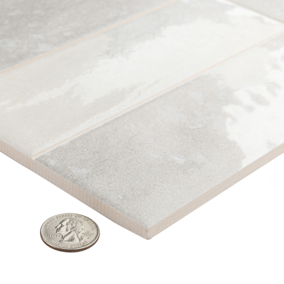 Kings Tradition Brick Porcelain Wall Tile Sample, Gray