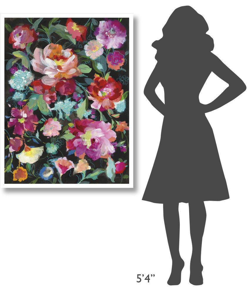 "Bright Floral Medley" Digital Paper Print by Danhui Nai, 32"x42"