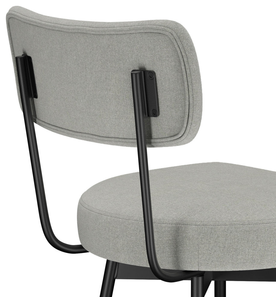 Giselle Swivel Bar Stool, Set of 2, Light Gray