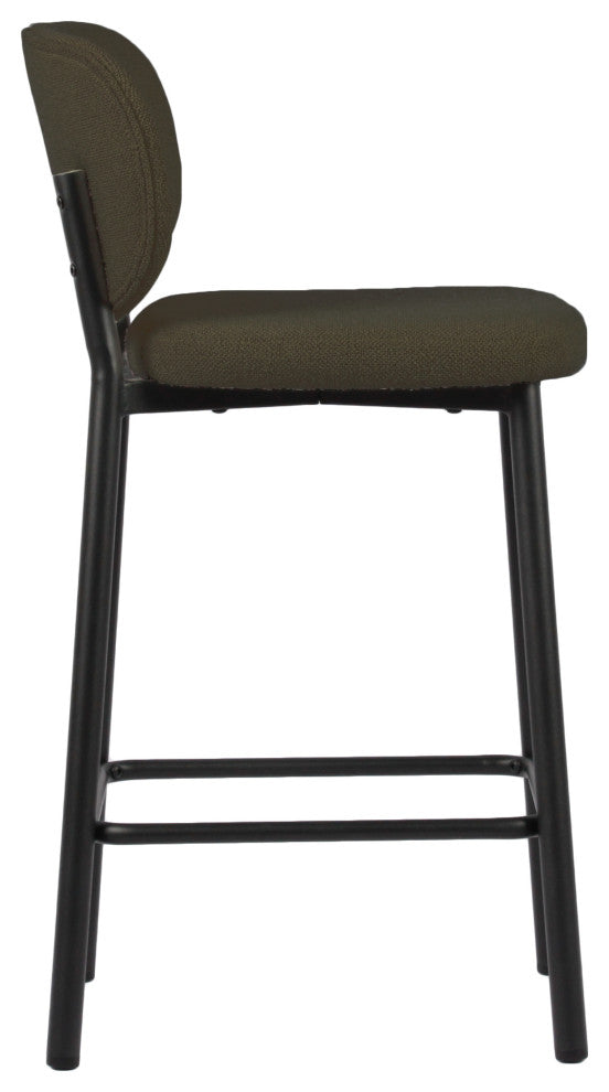 Curved Back DIning Chair, Set of 2, Cedar Boucle, Counter Height