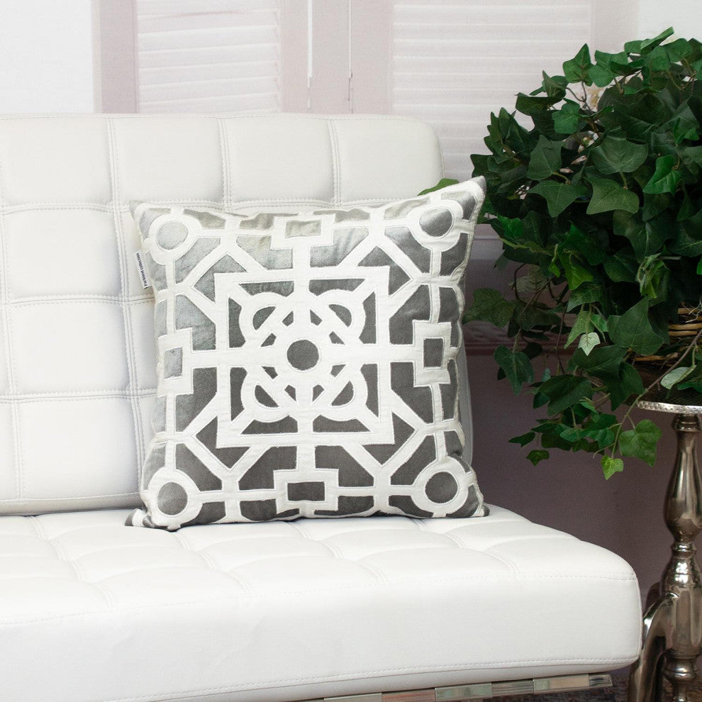 Parkland Collection Hazel Gray Throw Pillow