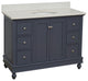 Bella 48" Bathroom Vanity, Marine Gray, Quartz