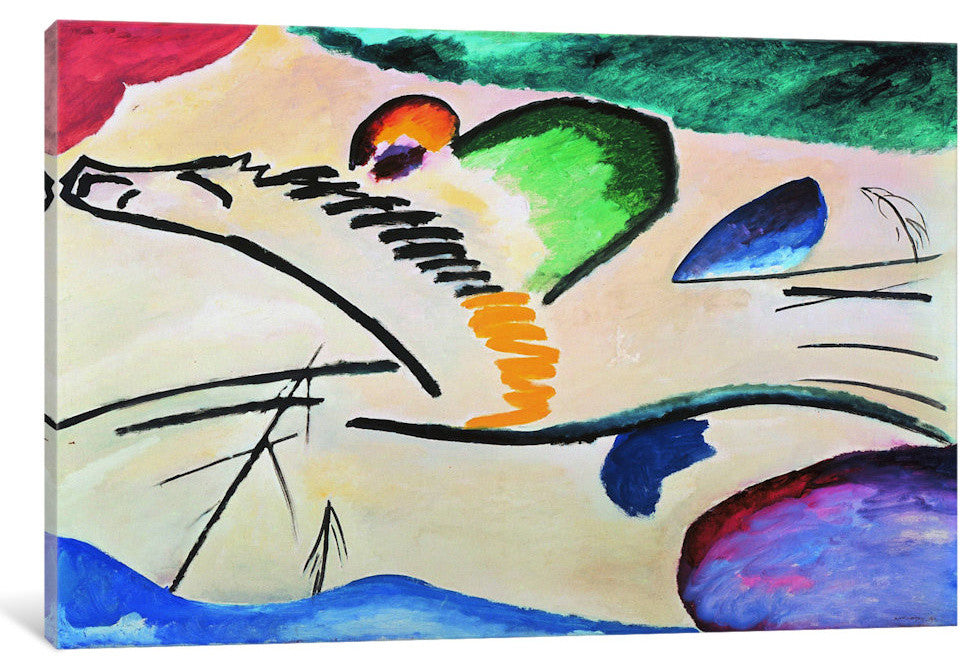 "Lyrically (Lyrisches)" by Wassily Kandinsky, Canvas Print, 18x12"