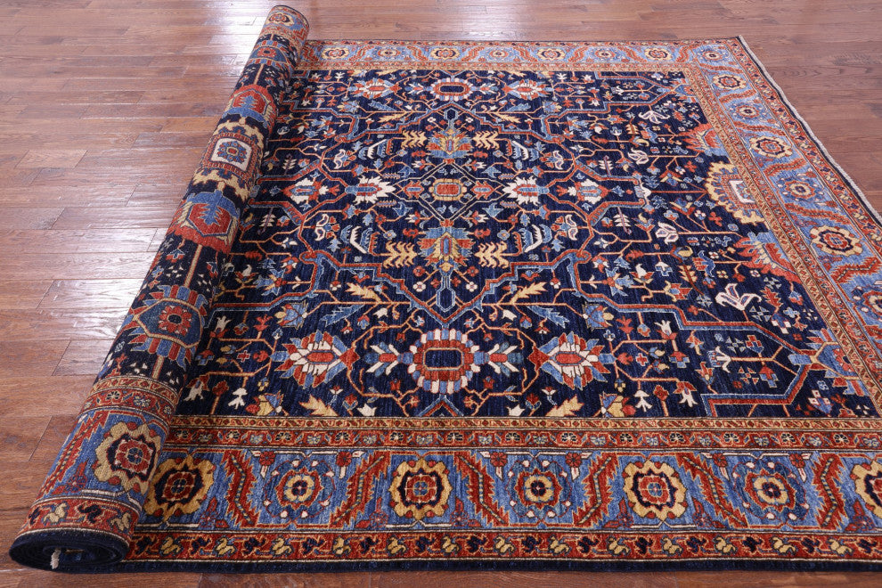 8' 11" X 17' 6" Hand Knotted Persian Fine Serapi Rug - Q12872