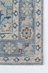 Momeni Anatolia Wool Blend Blue Area Rug 6'6" X 9'