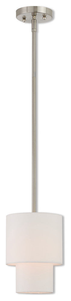 1 Light Mini Pendant, Brushed Nickel