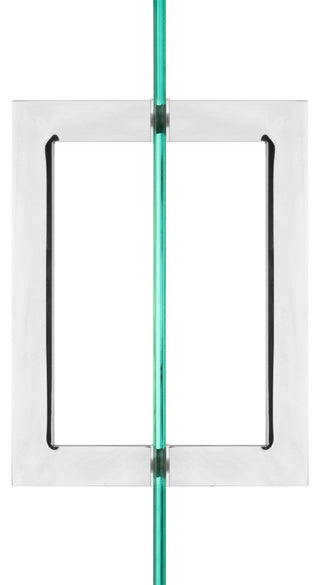 8" Back to Back Square Pull, Chrome Finish