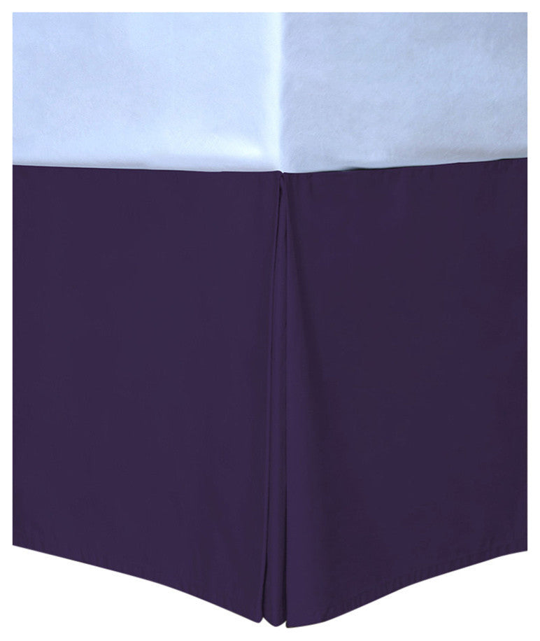 Cottonpure Colors Sustainable Cotton Bed Skirt, Fig, Twin