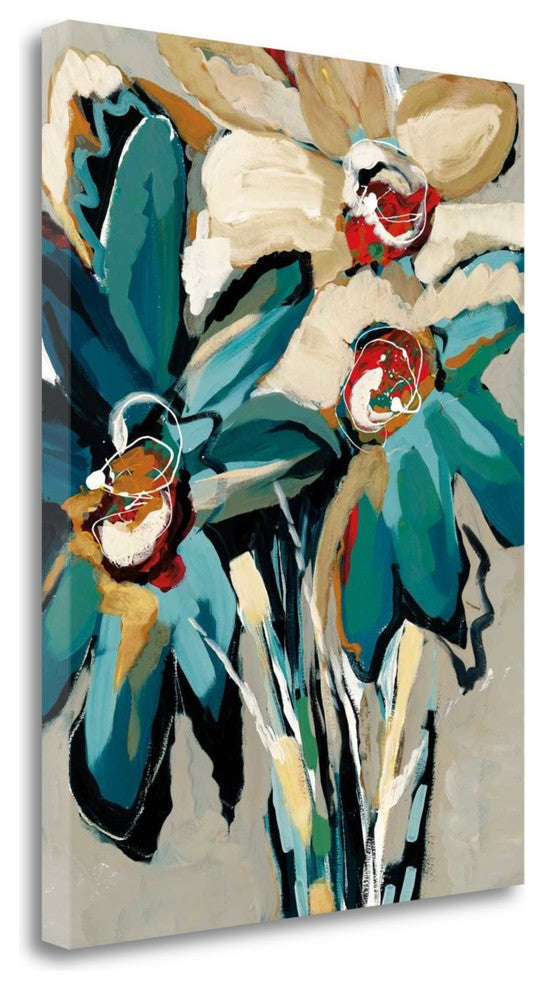 "Blooming Blue I" By Angela Maritz, Giclee Print on Gallery Wrap Canvas