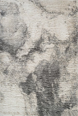 Shag Adrian Gray/Beige Rug, Gray, 4'3"x6'