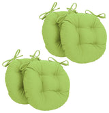 16-inch Solid Twill Round Tufted Chair Cushions (Set of 4)