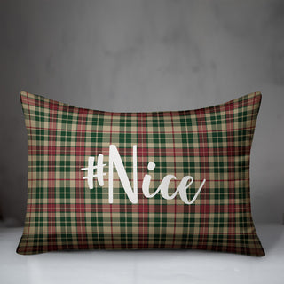 #Nice, Tartan Plaid 14x20 Lumbar Pillow