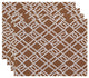 18"x14" Know The Ropes, Geometric Print Placemat, Beige And Taupe, Set of 4